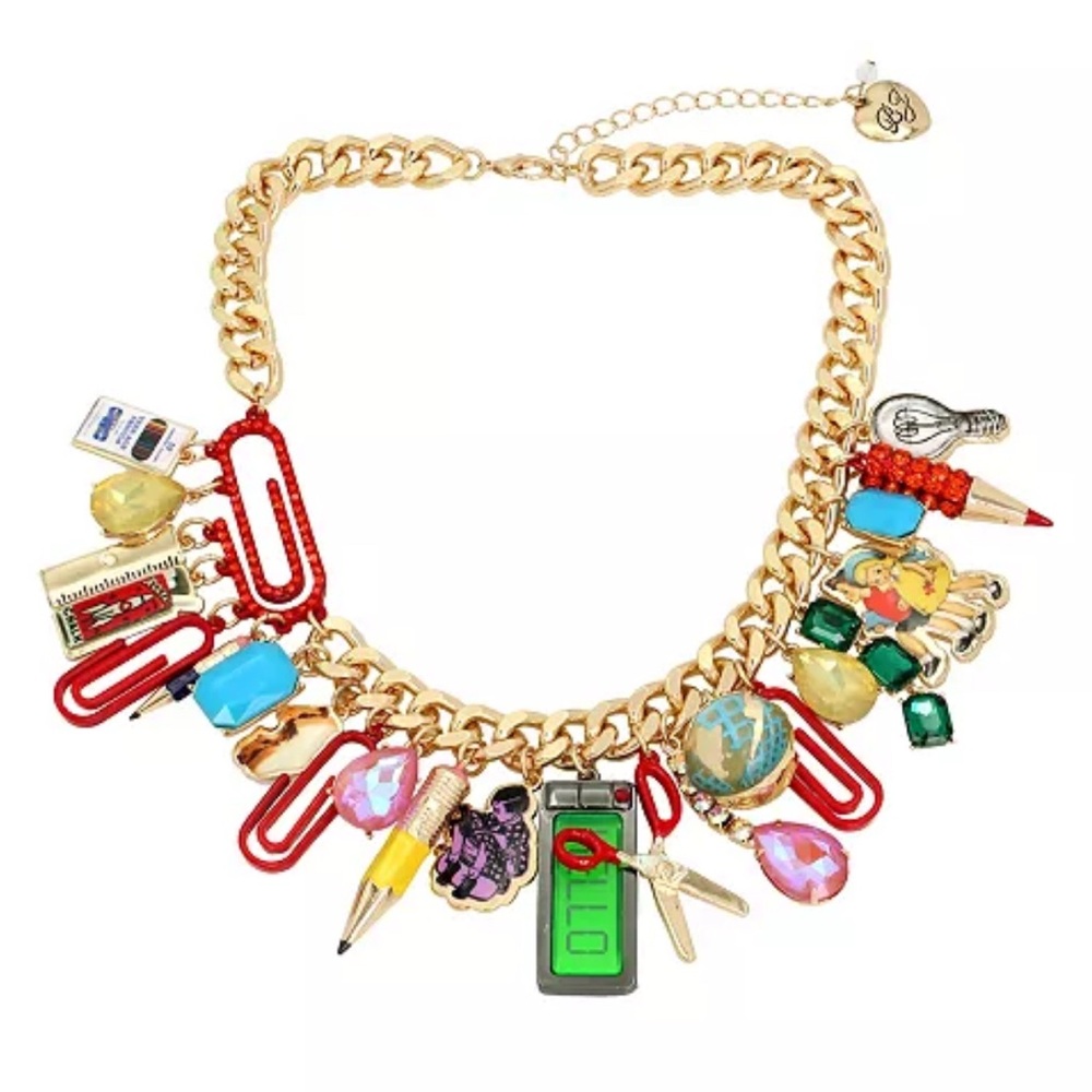 Betsey Johnson
Faux Stone Back To School Statement Necklace